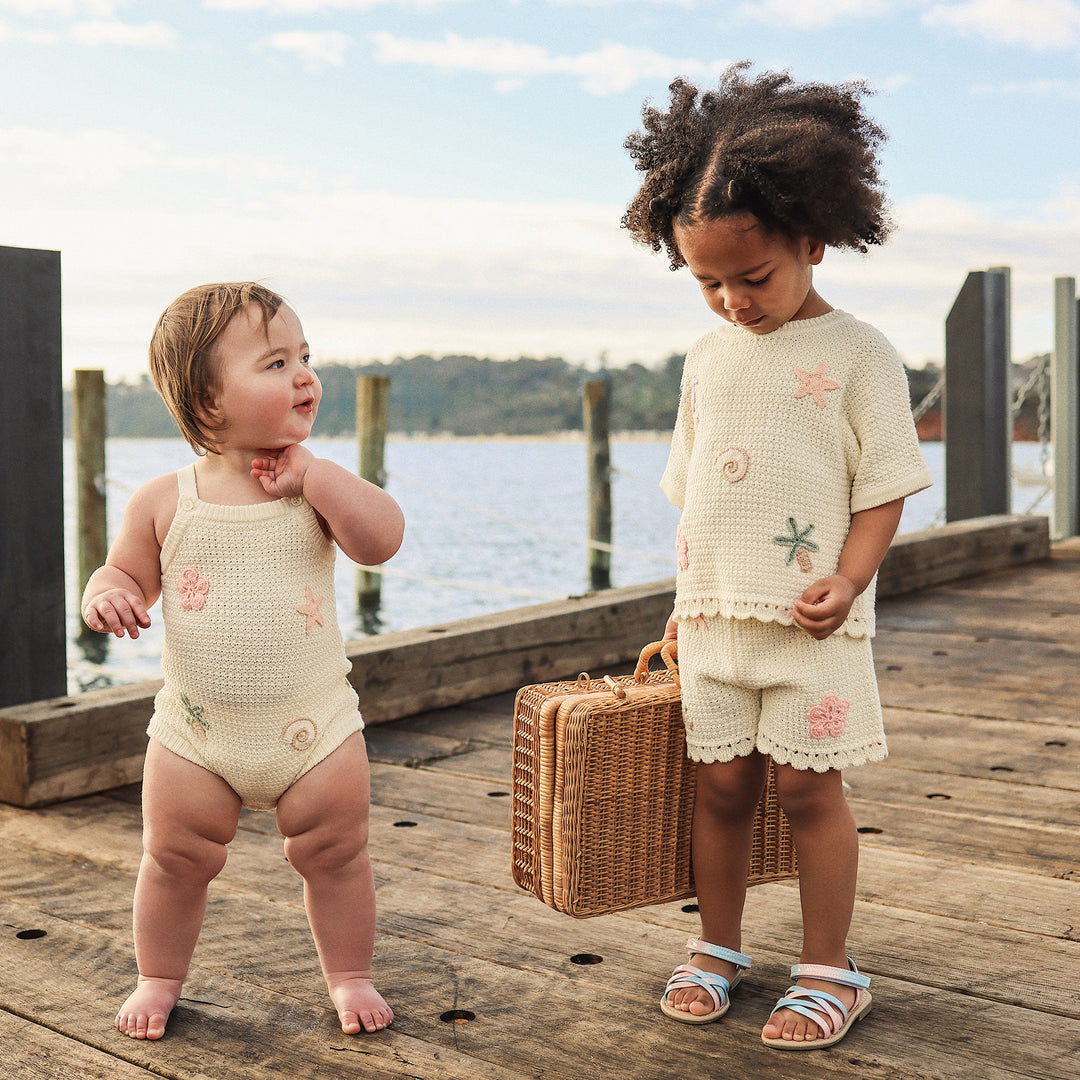Crochet Romper - Coconut