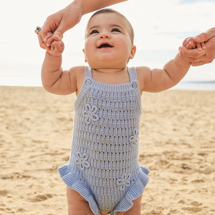 Crochet Romper - Blue
