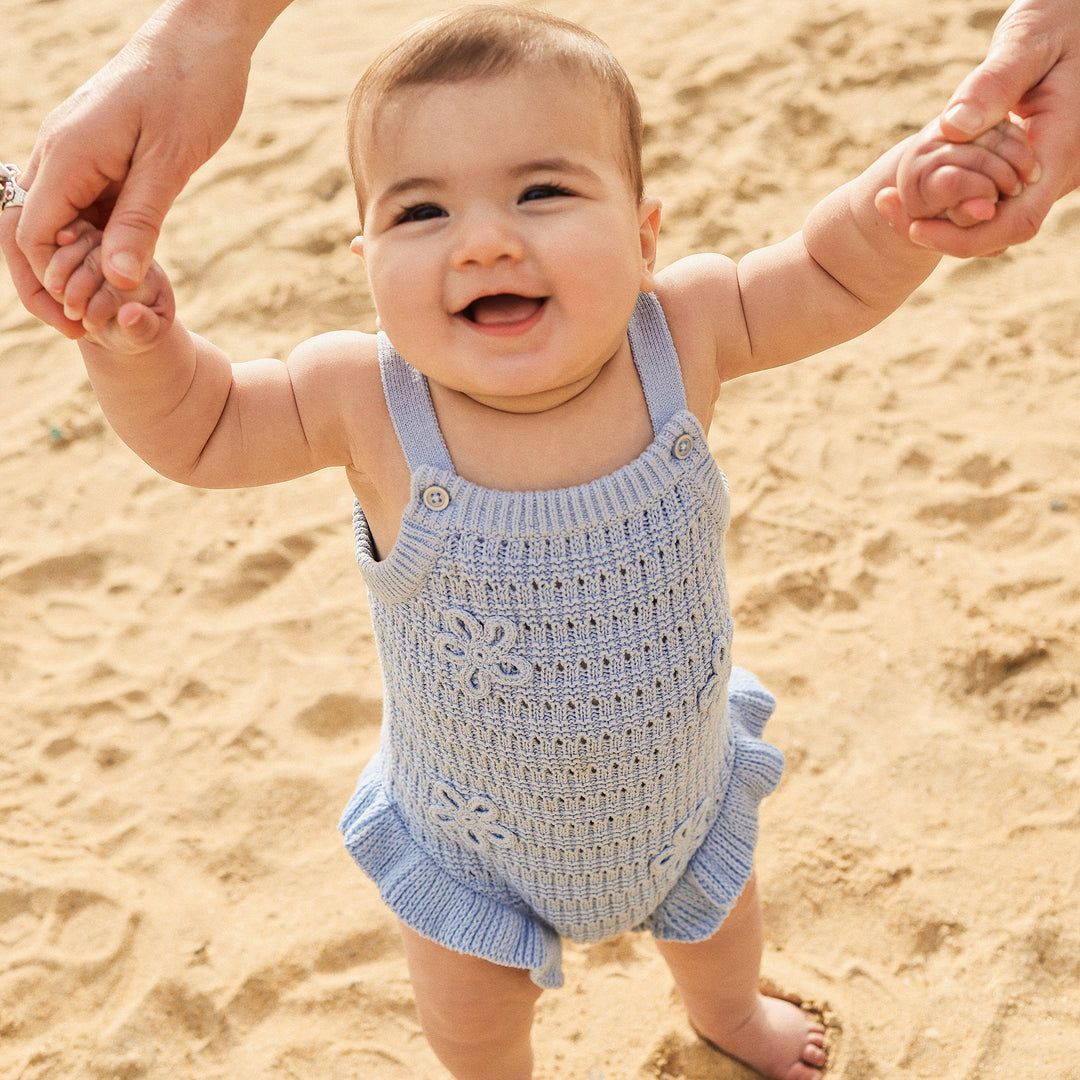 Crochet Romper - Blue