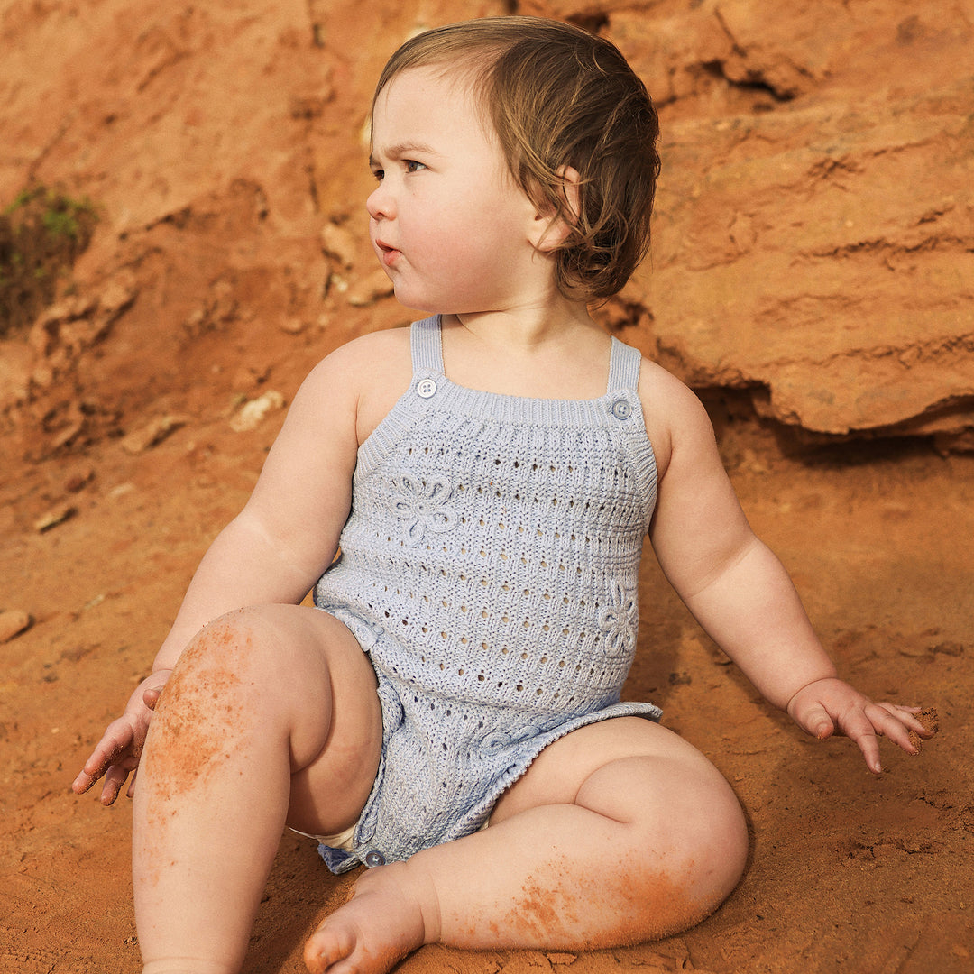 Crochet Romper - Blue
