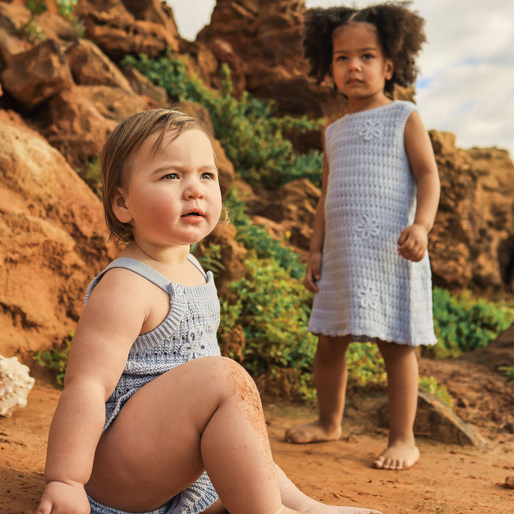 Crochet Romper - Blue