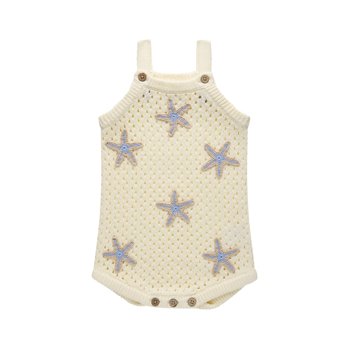 Crochet Romper - Coconut Star