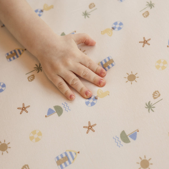 Fitted Cot Sheet - Beach Box