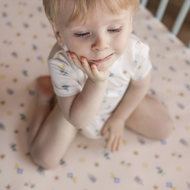 Fitted Cot Sheet - Beach Box