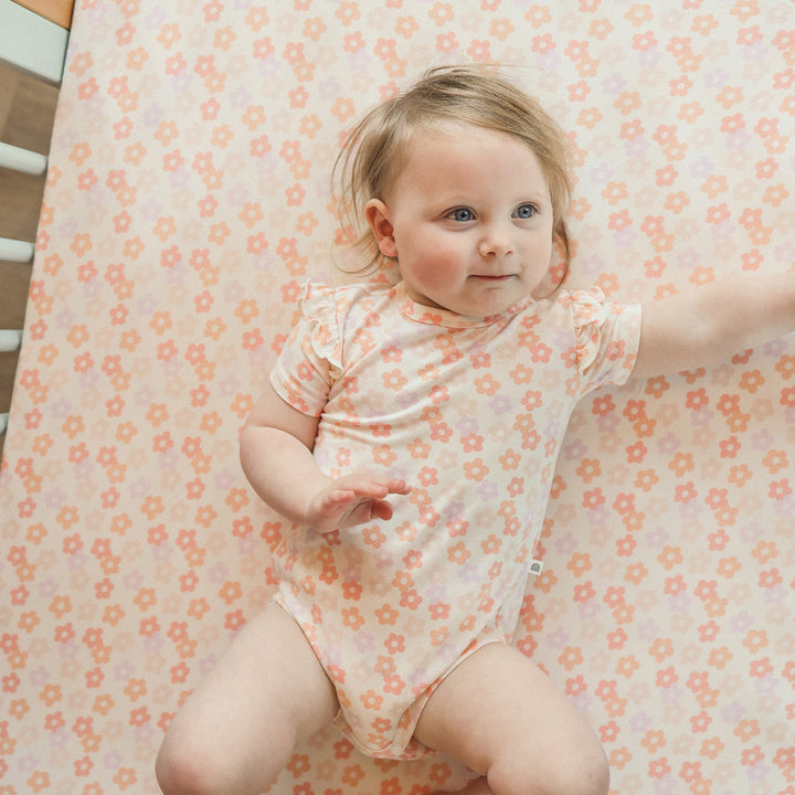 Fitted Cot Sheet - Blooms
