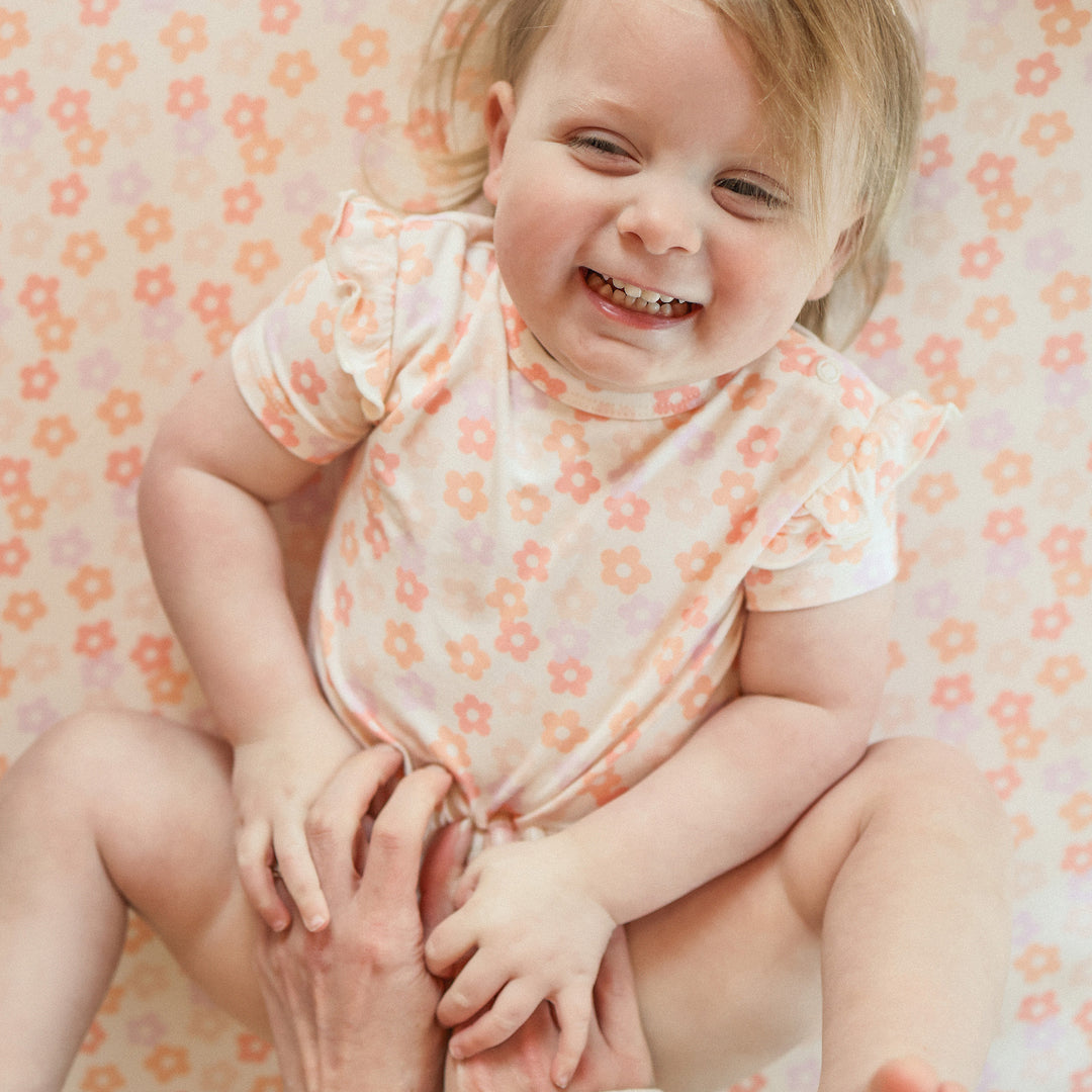 Fitted Cot Sheet - Blooms