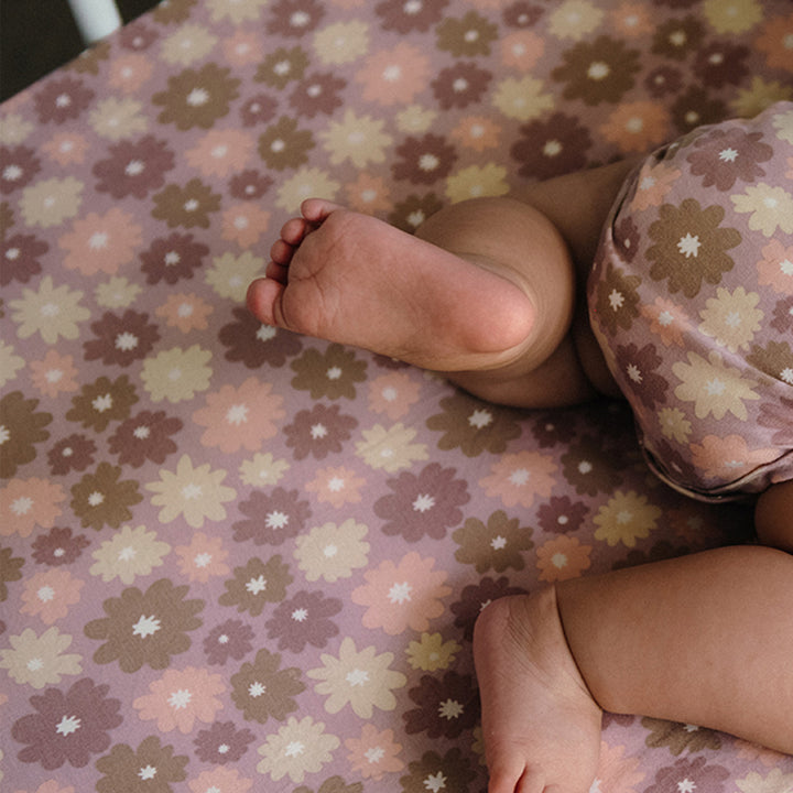 Fitted Cot Sheet - Bold Floral