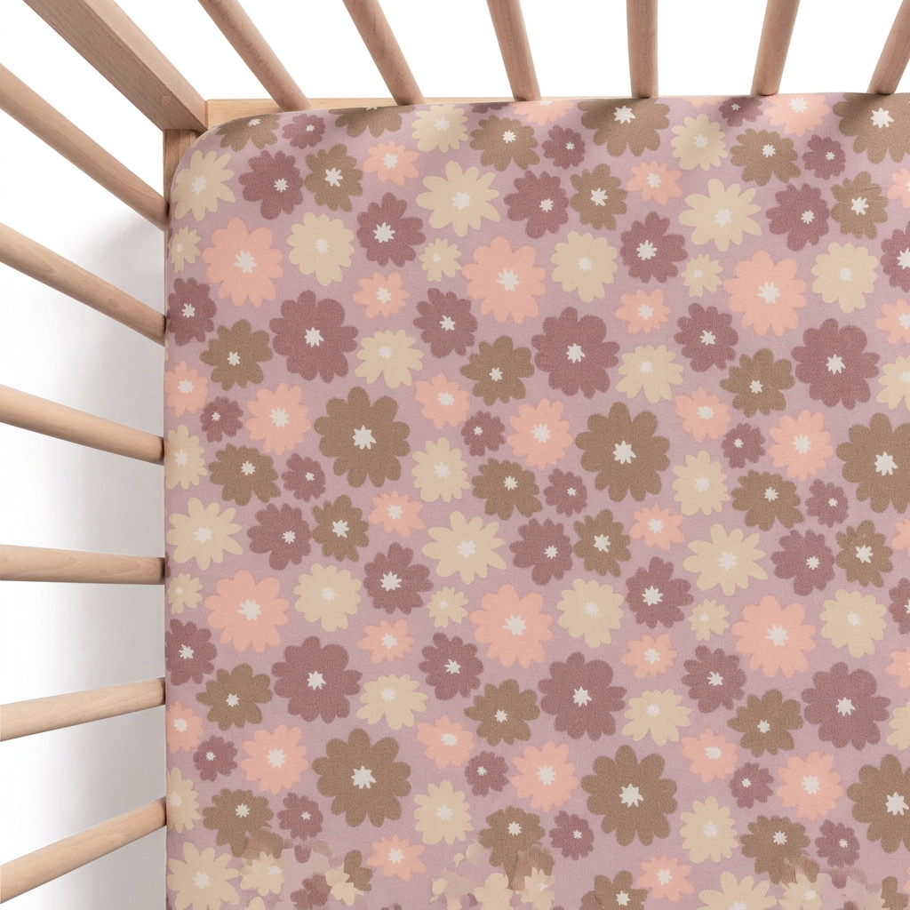 Fitted Cot Sheet - Bold Floral