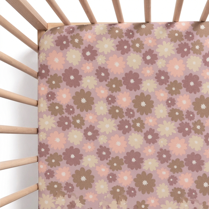 Fitted Cot Sheet - Bold Floral