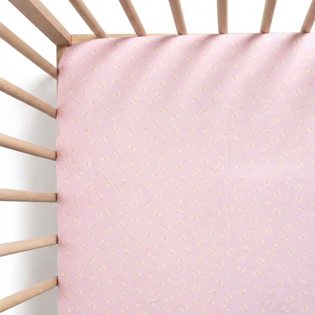 Fitted Cot Sheet - Lilac Flutter