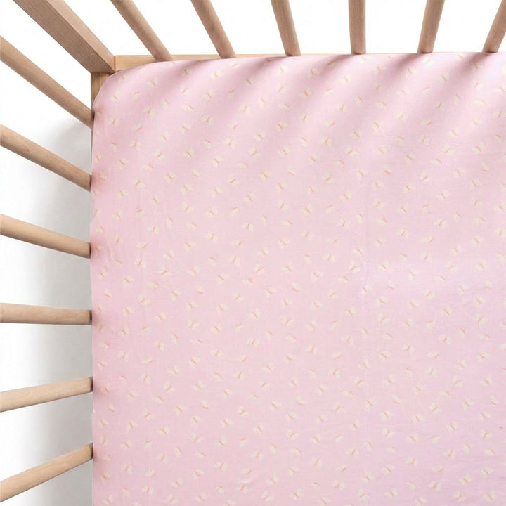 Fitted Cot Sheet - Lilac Flutter