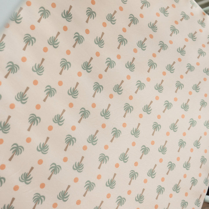 Fitted Cot Sheet - Palm Sunset
