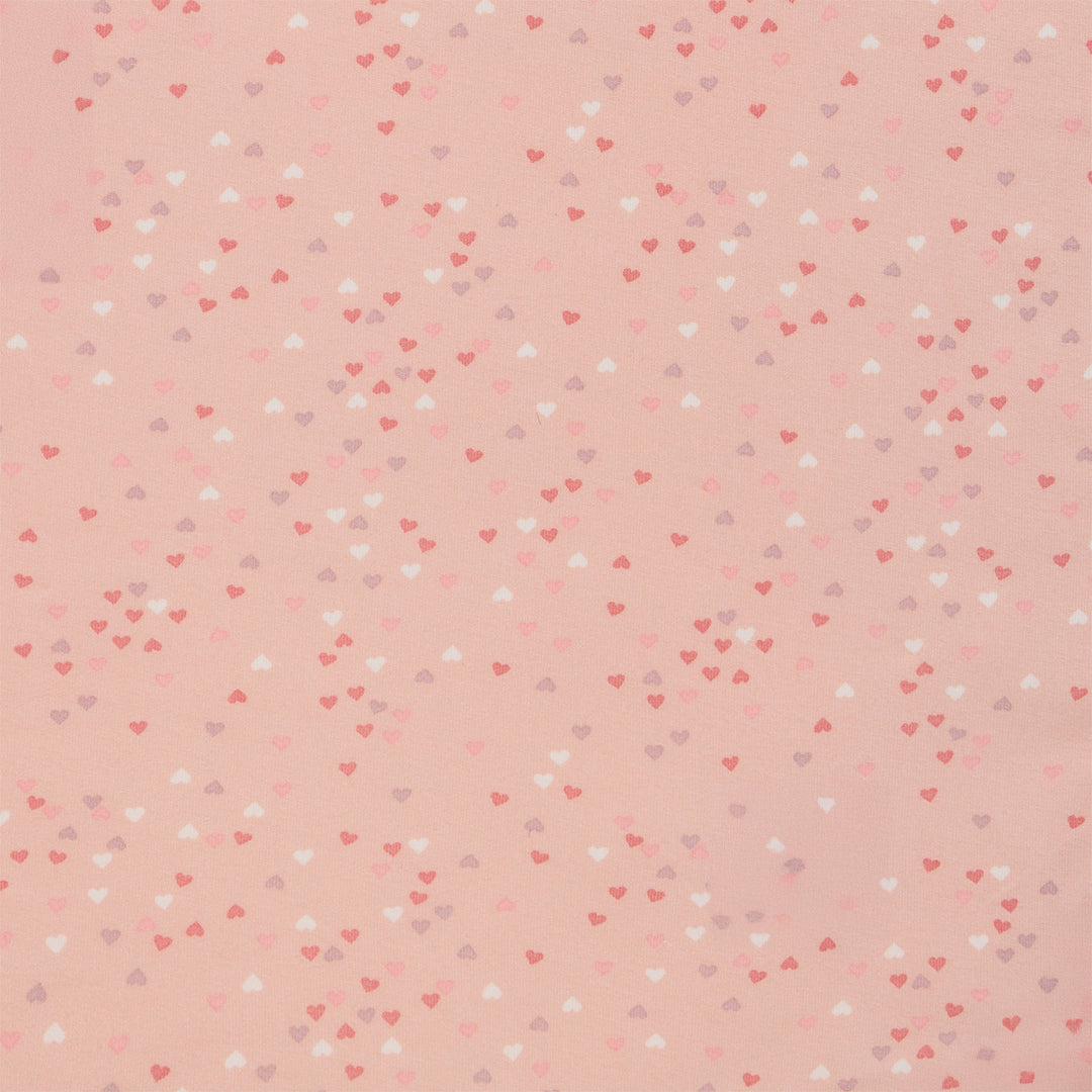 Fitted Cot Sheet - Pink Heart