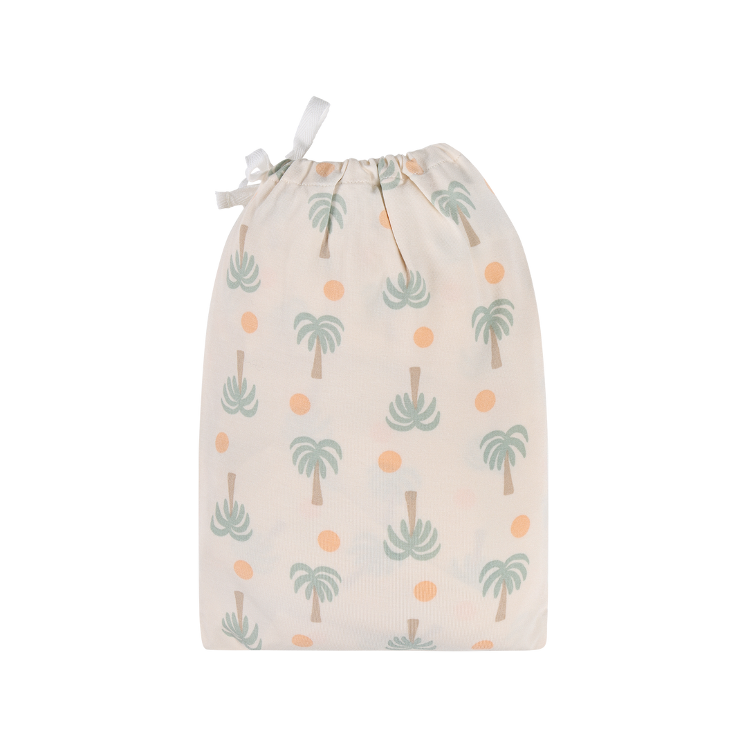 Fitted Cot Sheet - Palm Sunset