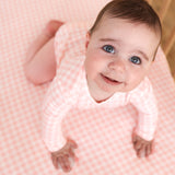 Fitted Cot Sheet - Petal Gingham