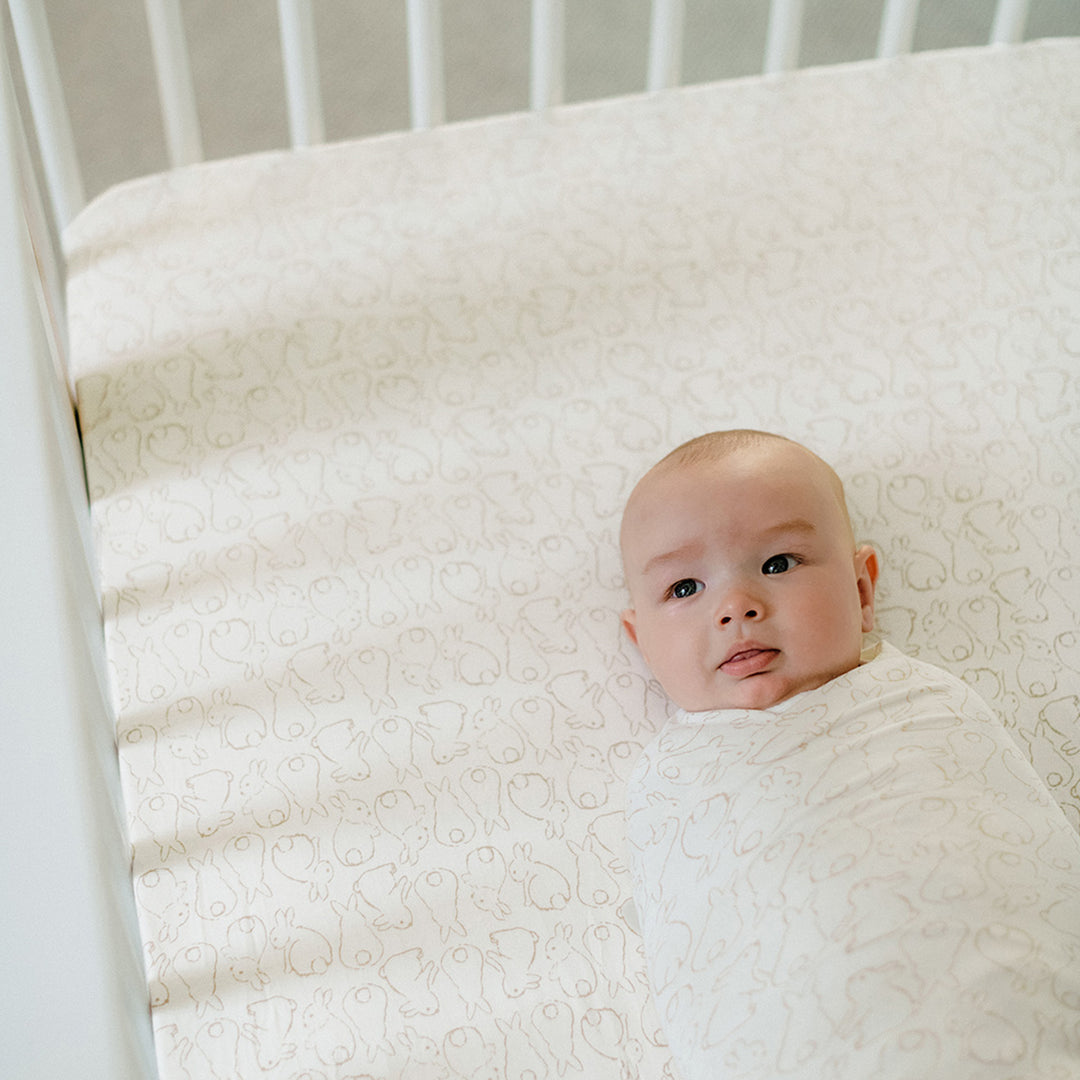 Fitted Cot Sheet - Rabbit