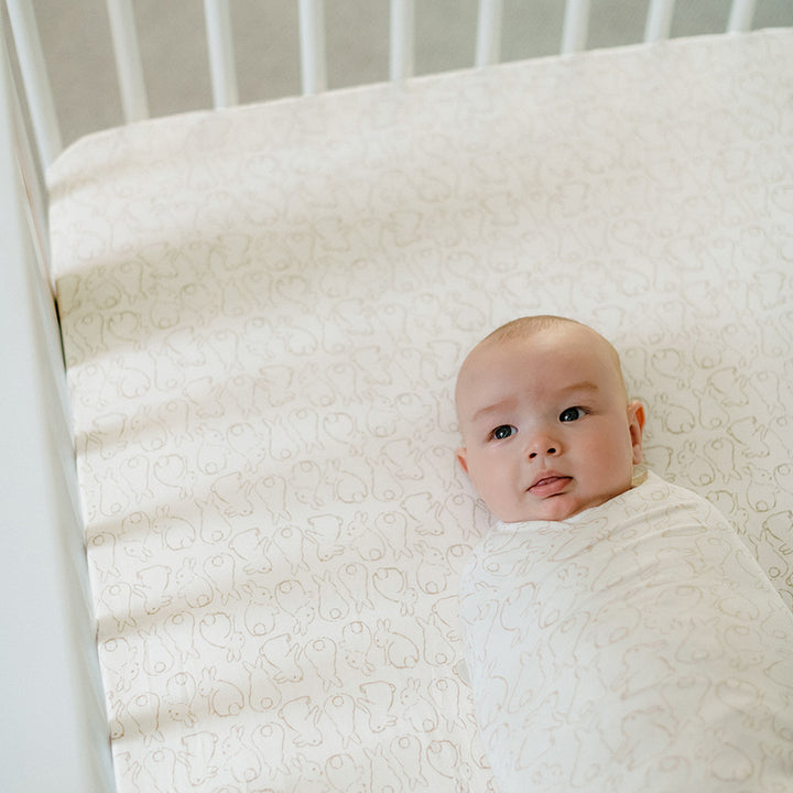 Fitted Cot Sheet - Rabbit