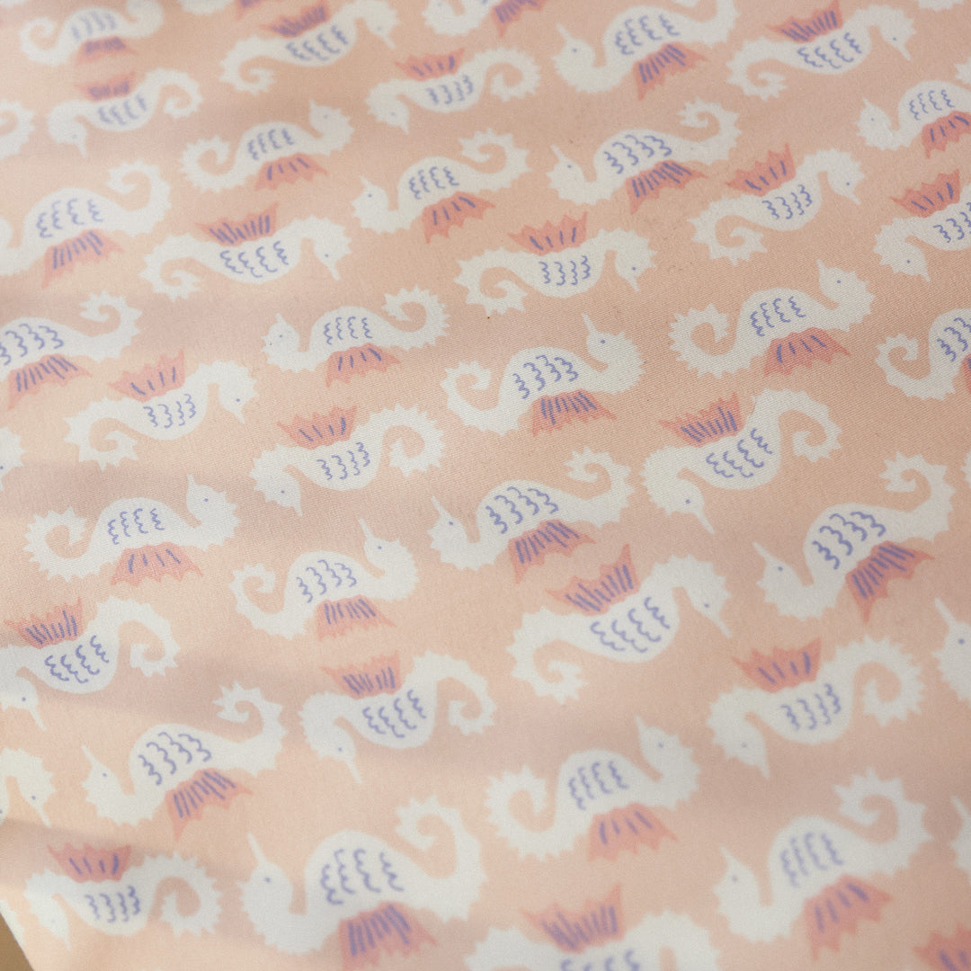 Fitted Cot Sheet - Seahorse