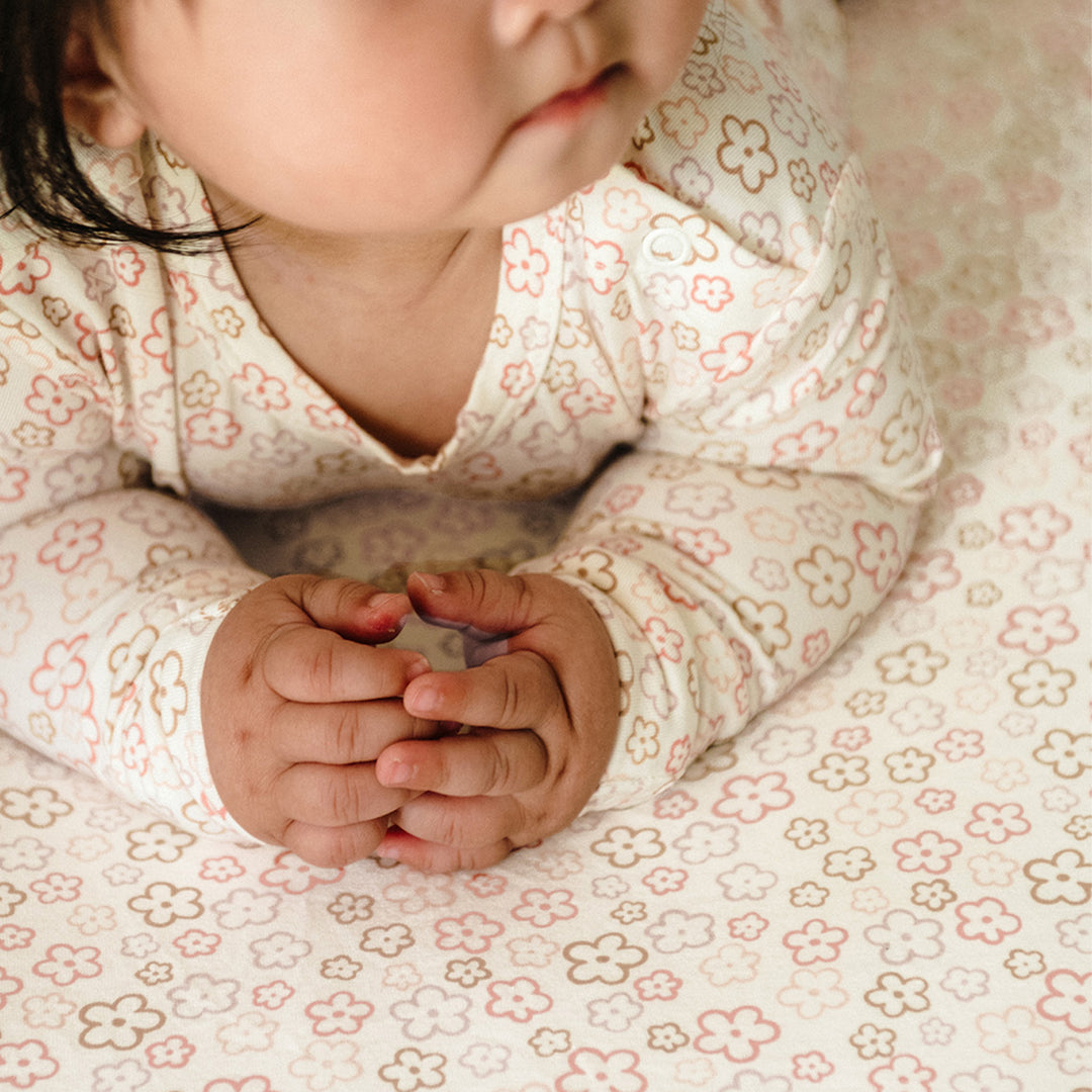 Fitted Cot Sheet - Spring Blossom