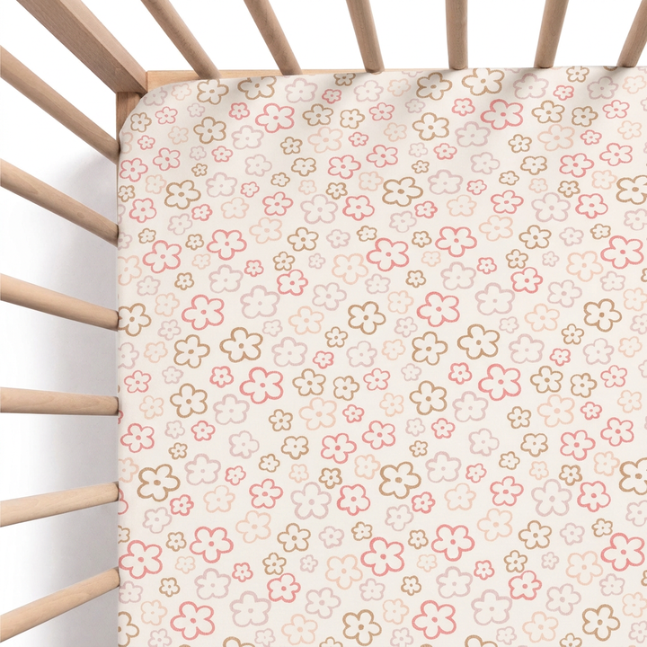 Fitted Cot Sheet - Spring Blossom
