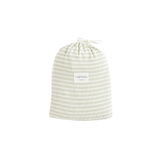 Fitted Cot Sheet - Sage Stripe