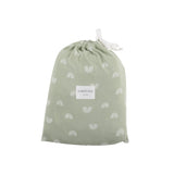 Fitted Cot Sheet - Sage Rainbow