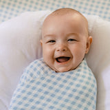 Large Stretchy Swaddle - Blue Gingham