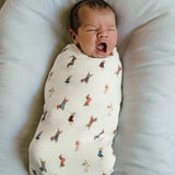 Large Stretchy Swaddle - Dachshund