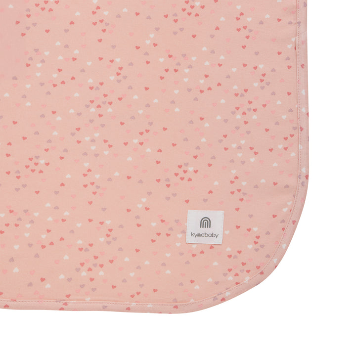 Large Stretchy Swaddle - Pink Heart