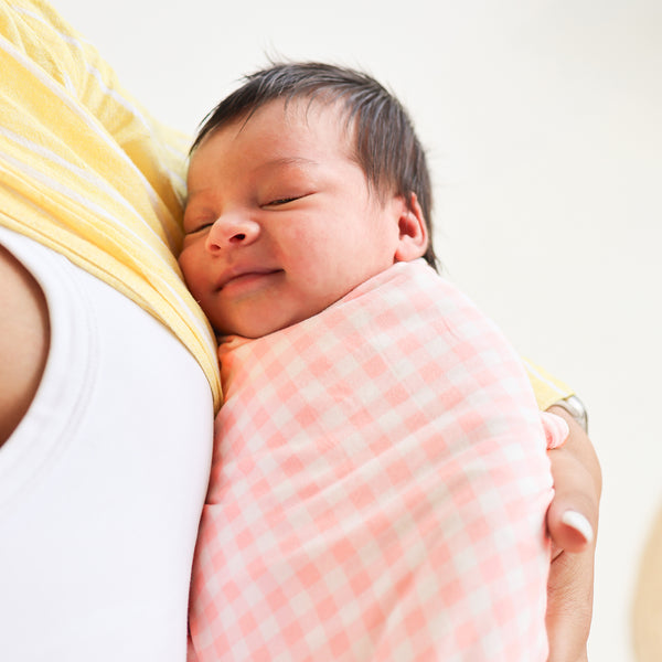 Large Stretchy Swaddle - Petal Gingham