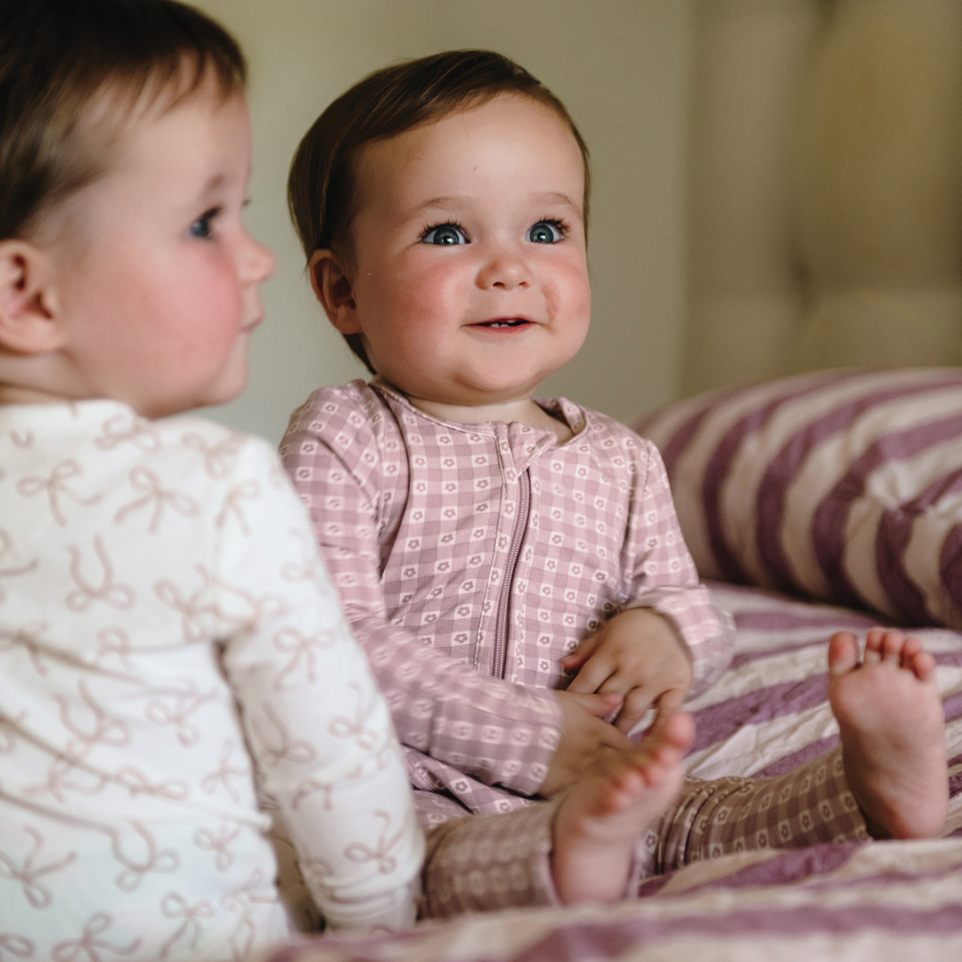 Day Or Night Onesie - Flower Gingham