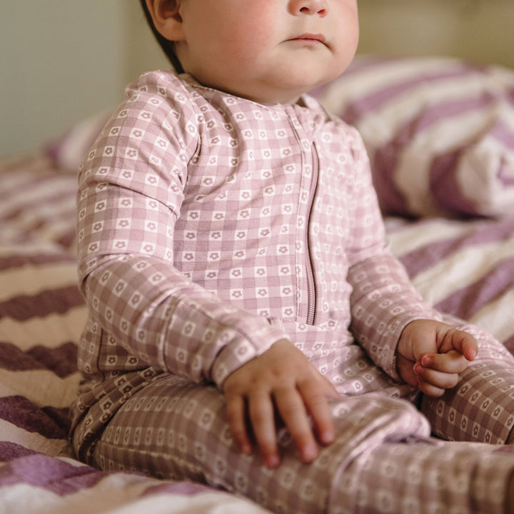 Day Or Night Onesie - Flower Gingham