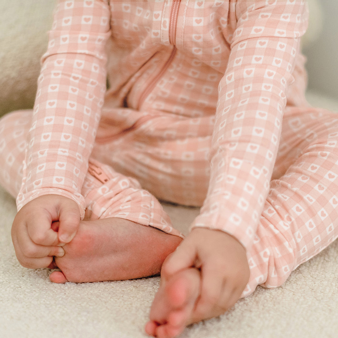 Day Or Night Onesie - Heart Gingham