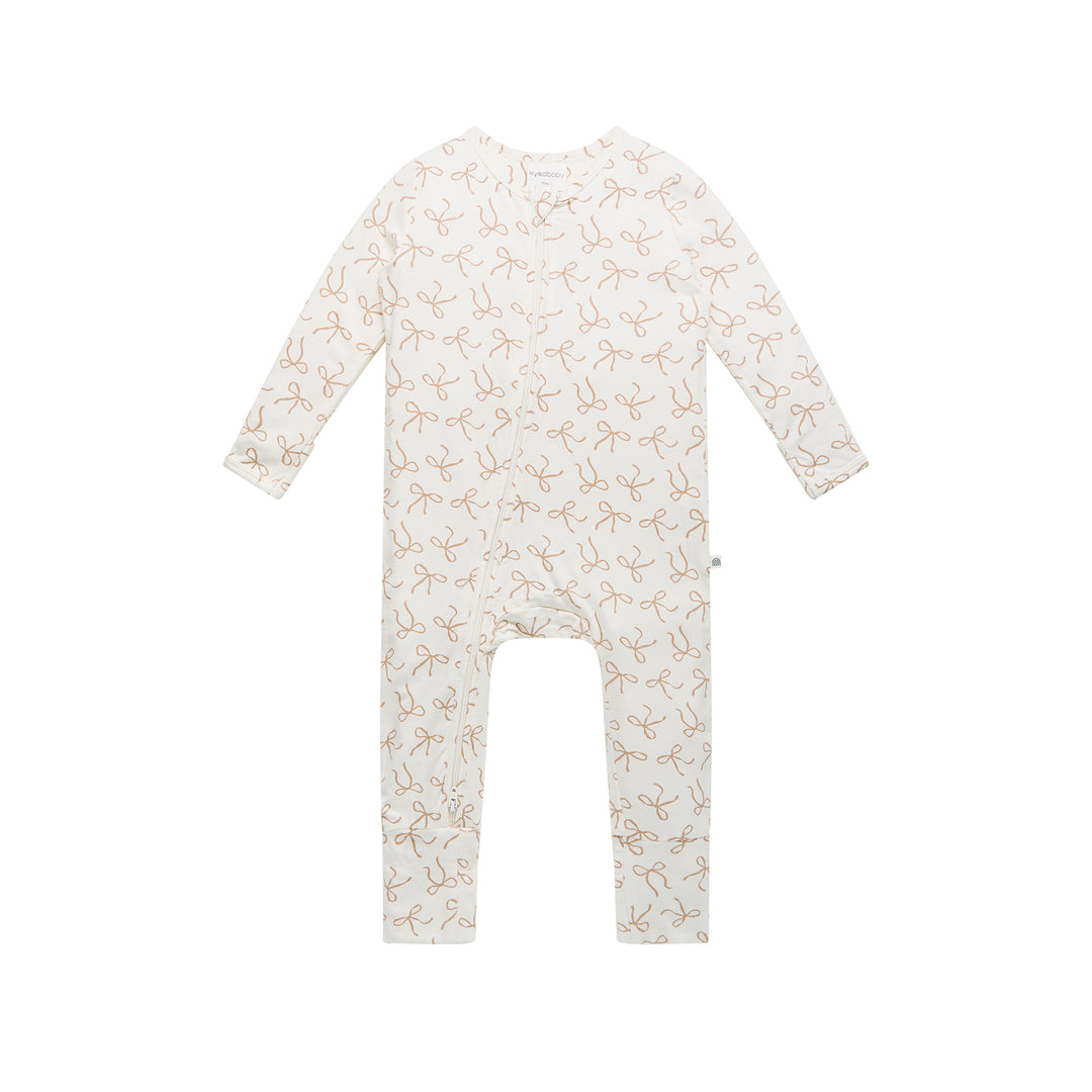 Day Or Night Onesie - Ivory Bow