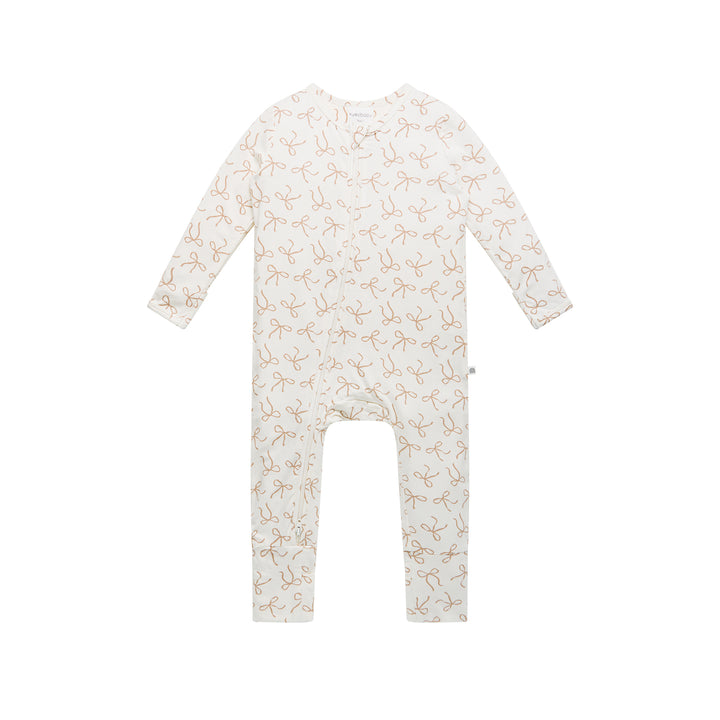 Day Or Night Onesie - Ivory Bow