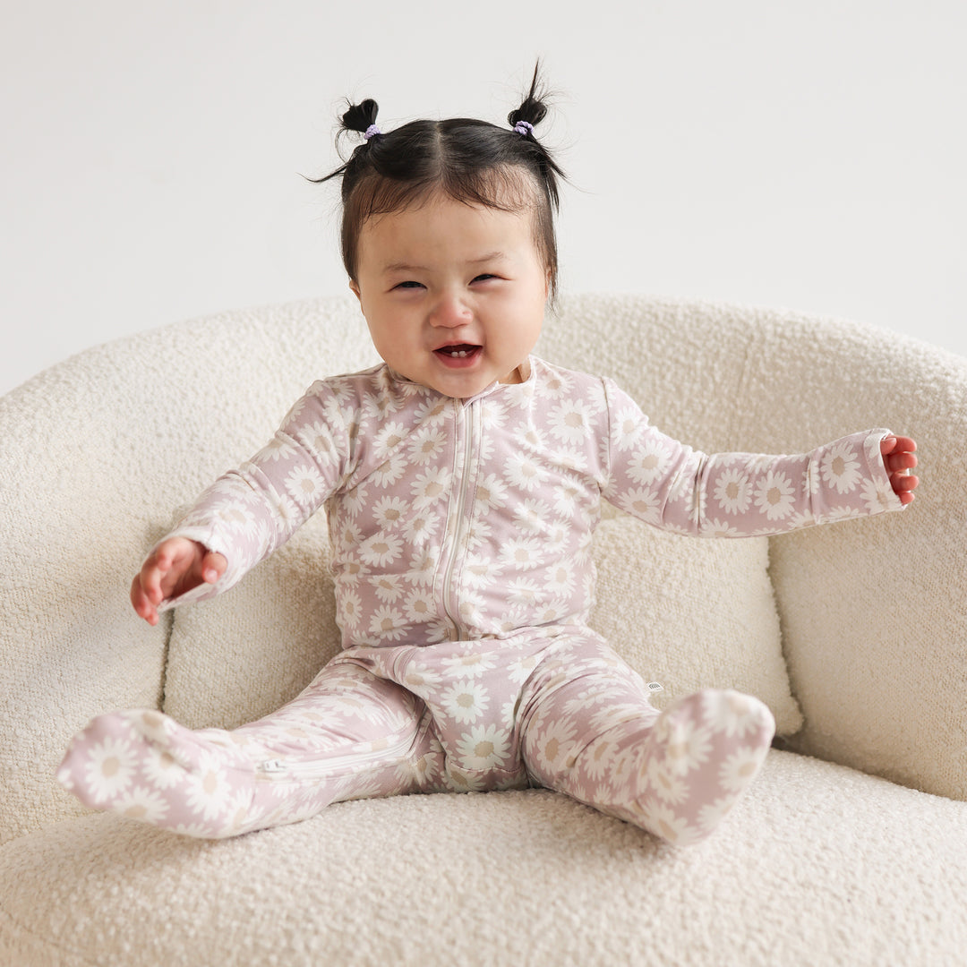 Day or Night Onesie - Lilac Daisy