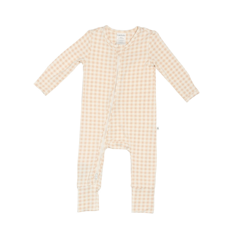 Day or Night Onesie - Neutral Gingham