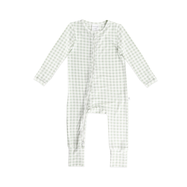 Day or Night Onesie - Sage Gingham