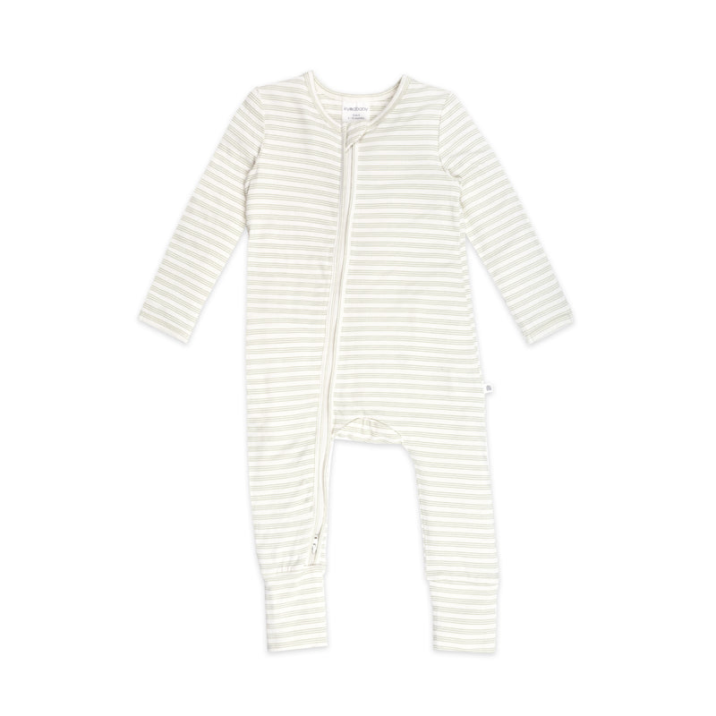 Day or Night Onesie - Sage Stripe