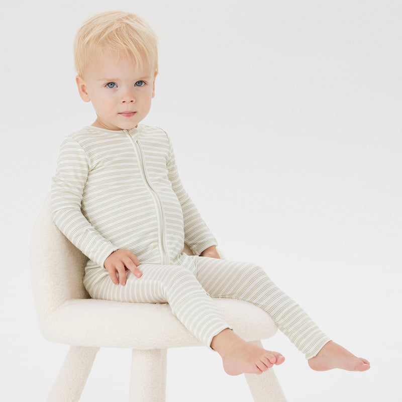 Day or Night Onesie - Sage Stripe