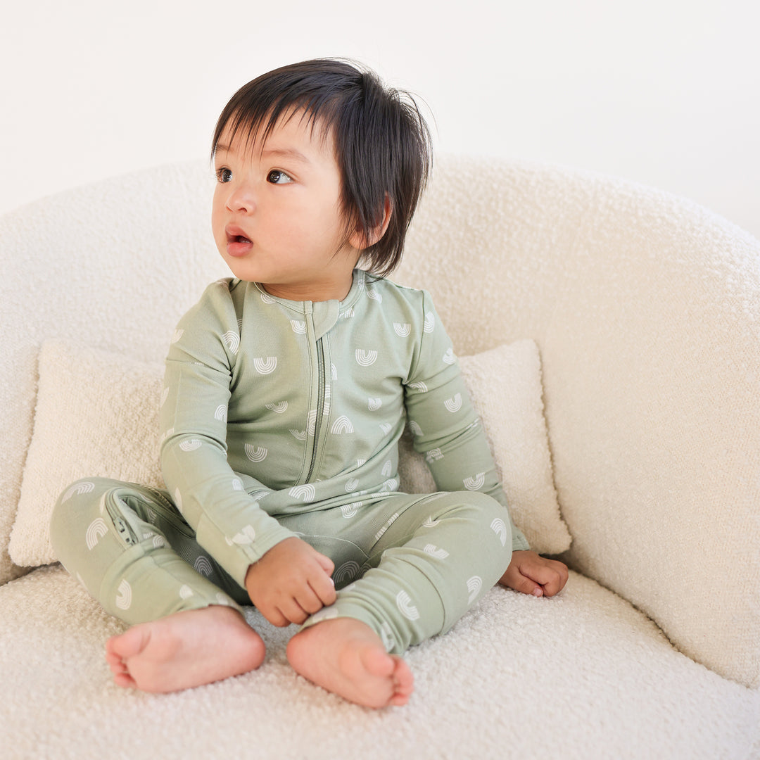 Day or Night Onesie - Sage Rainbow