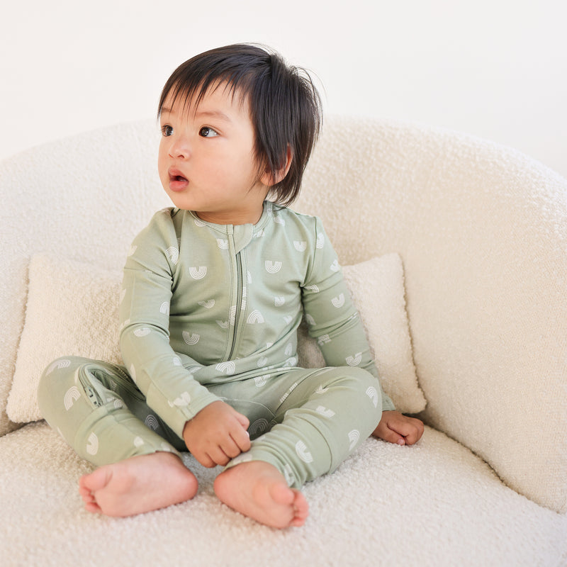 Day or Night Onesie - Sage Rainbow