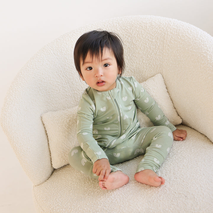 Day or Night Onesie - Sage Rainbow