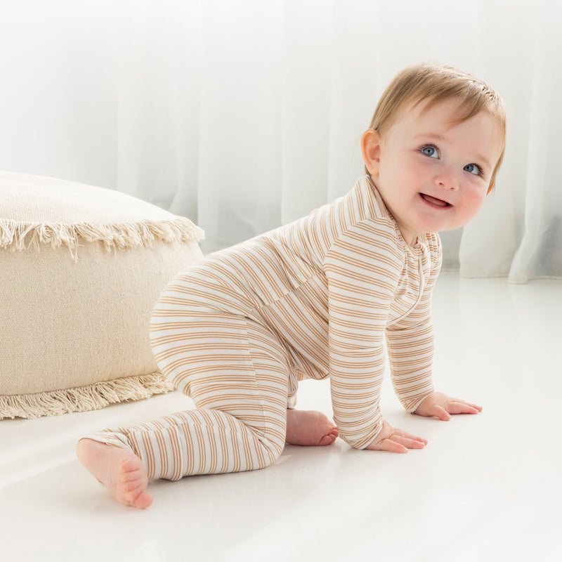 Day or Night Onesie - Sand Dune Stripe