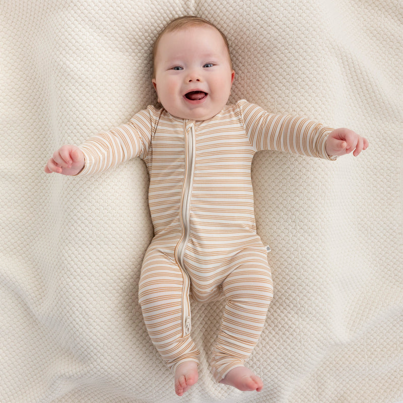 Day or Night Onesie - Sand Dune Stripe