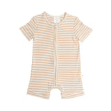 Day or Night Onesie Short Sleeve - Sand Dune Stripe