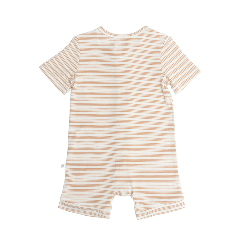 Day or Night Onesie Short Sleeve - Sand Dune Stripe