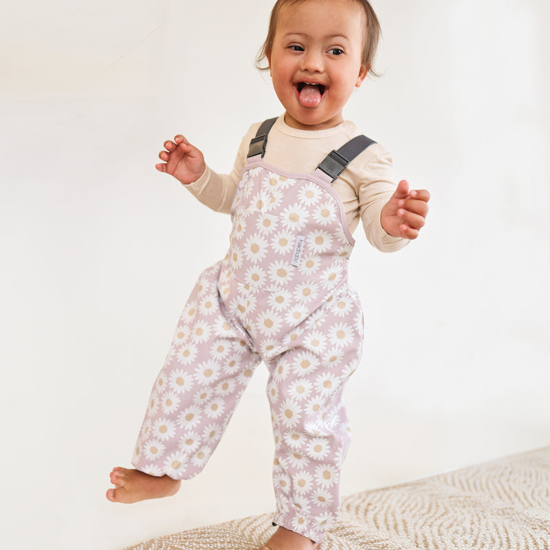 Splashy Overall - Lilac Daisy
