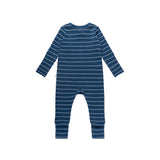 Organic Cotton Waffle Onesie - Navy Stripe