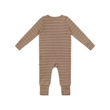 Organic Cotton Waffle Onesie - Neutral Stripe